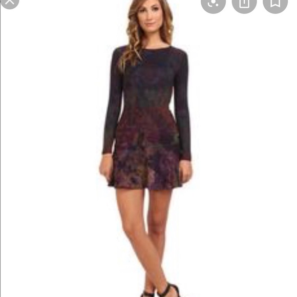 French Connection A line dress size 6 purple mix fall perfect colors - Picture 8 of 8